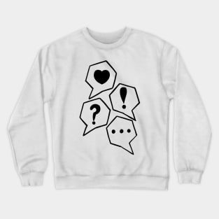 Speech Bubbles Punctuation Crewneck Sweatshirt